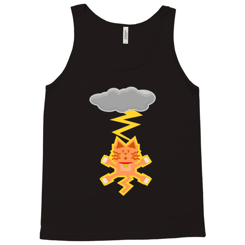 Cat Lightning Funny Tank Top by Reynaldo K Dennis | Artistshot