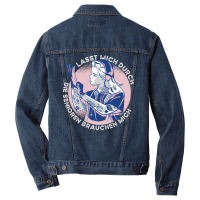 Let Me Through Seniors Need Me Funny Caregiver Yel Men Denim Jacket | Artistshot