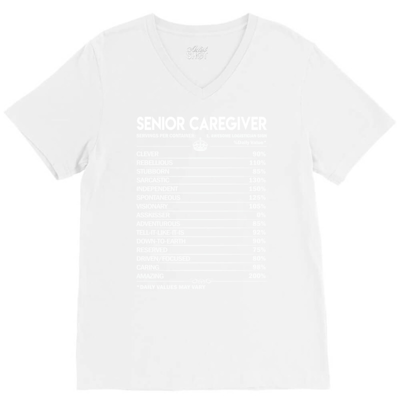 Senior Caregiver T  Senior Caregiver Factors Daily V-neck Tee | Artistshot