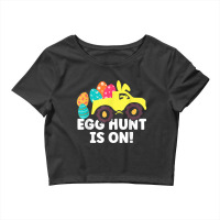 Easter Egg Hunt Is On Happy Easter For Kids And Ad Crop Top | Artistshot