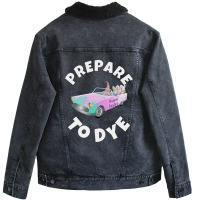 Easter Prepare To Dye Easter Egg Unisex Sherpa-lined Denim Jacket | Artistshot