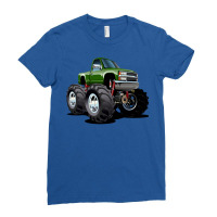 Cartoon Monster Truck Music Ladies Fitted T-shirt | Artistshot