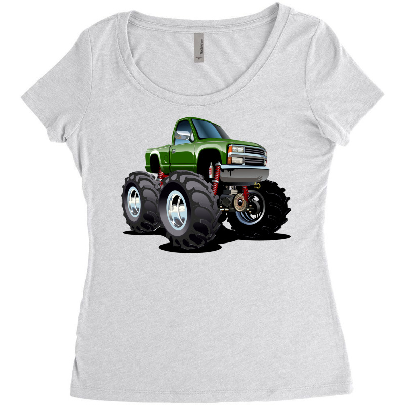 Cartoon Monster Truck Music Women's Triblend Scoop T-shirt by bonitamella8 | Artistshot