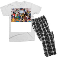 Black Cartoon Reunion 1 Funny Men's T-shirt Pajama Set | Artistshot