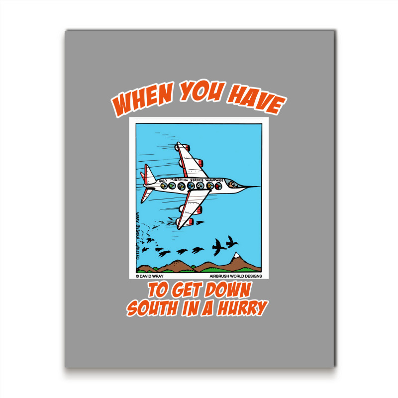 Bird Migration Service Airline Funny Animal Novelt Metal Print Vertical | Artistshot