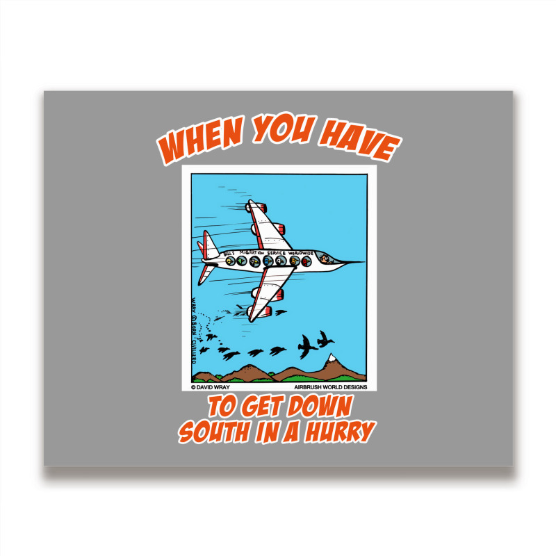 Bird Migration Service Airline Funny Animal Novelt Metal Print Horizontal | Artistshot