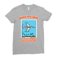 Bird Migration Service Airline Funny Animal Novelt Ladies Fitted T-shirt | Artistshot