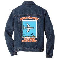 Bird Migration Service Airline Funny Animal Novelt Men Denim Jacket | Artistshot