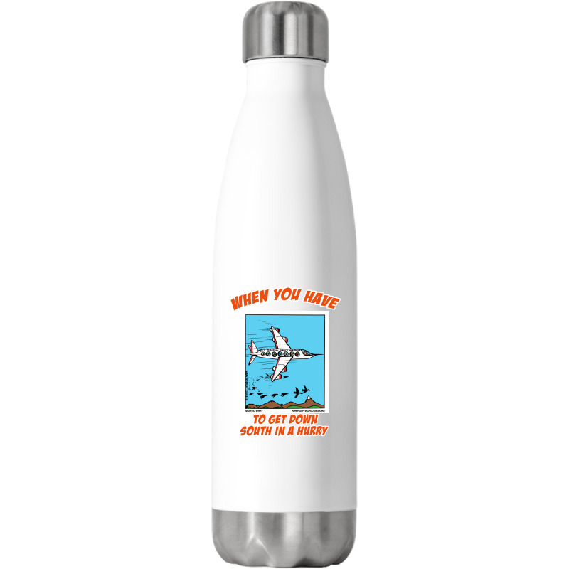 Bird Migration Service Airline Funny Animal Novelt Stainless Steel Water Bottle | Artistshot