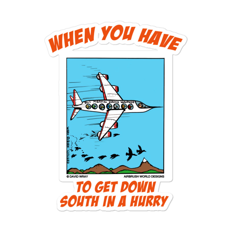 Bird Migration Service Airline Funny Animal Novelt Sticker | Artistshot