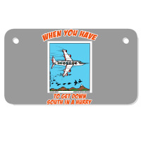 Bird Migration Service Airline Funny Animal Novelt Motorcycle License Plate | Artistshot