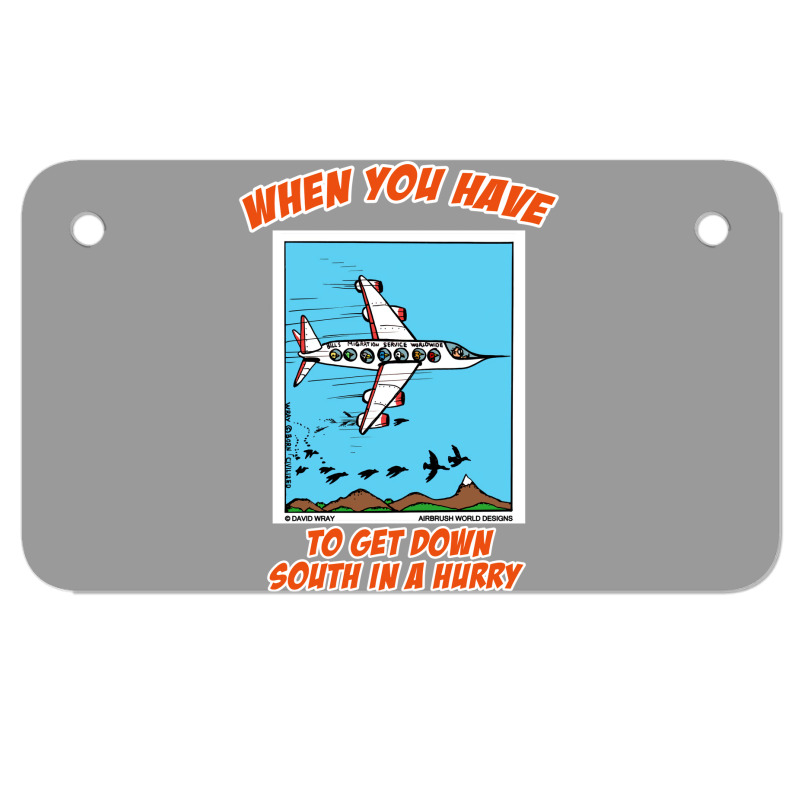 Bird Migration Service Airline Funny Animal Novelt Motorcycle License Plate | Artistshot