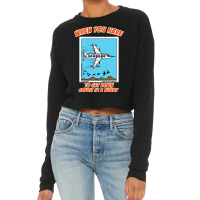 Bird Migration Service Airline Funny Animal Novelt Cropped Sweater | Artistshot