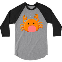 Cute Cartoon Crab Girl 3/4 Sleeve Shirt | Artistshot