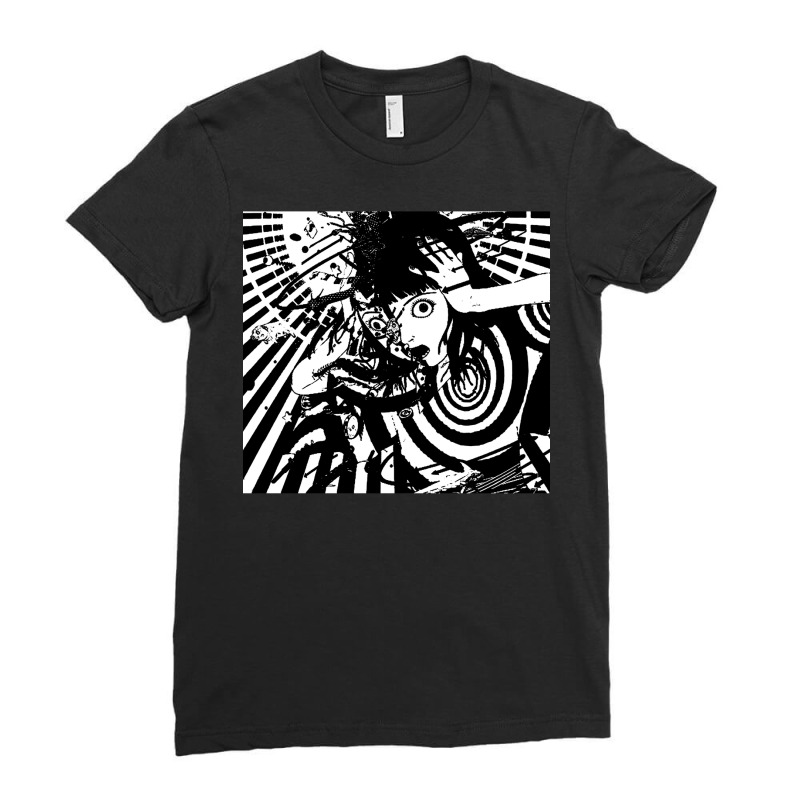 Mindfuck Black And White Ladies Fitted T-Shirt by erduantahnne | Artistshot