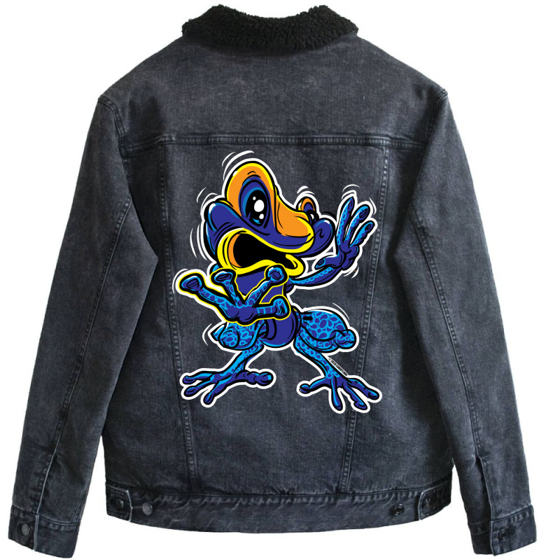 Do Not Lick The Frog Quote Unisex Sherpa-lined Denim Jacket | Artistshot