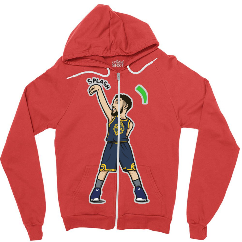 Klay Thompson Cartoon Style Vintage Zipper Hoodie by bonitamella8 | Artistshot