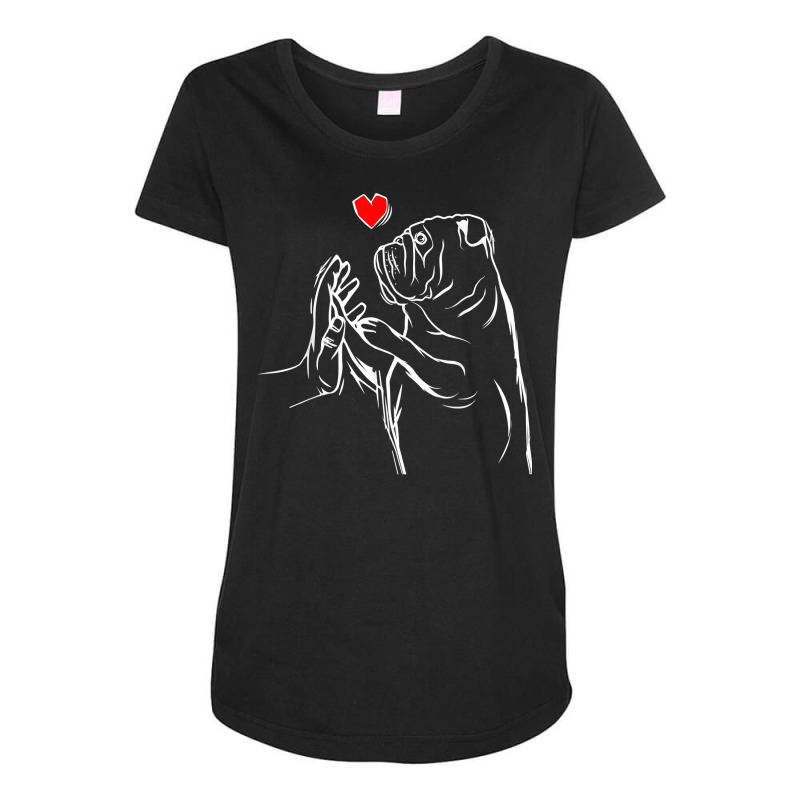 English Bulldog Love Cute Bully Dog Mom Funny Girls Gift T Shirt Maternity Scoop Neck T-shirt by men.adam | Artistshot