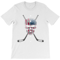 American Flag Skull Hockey Apparel   Hockey T Shir T-shirt | Artistshot