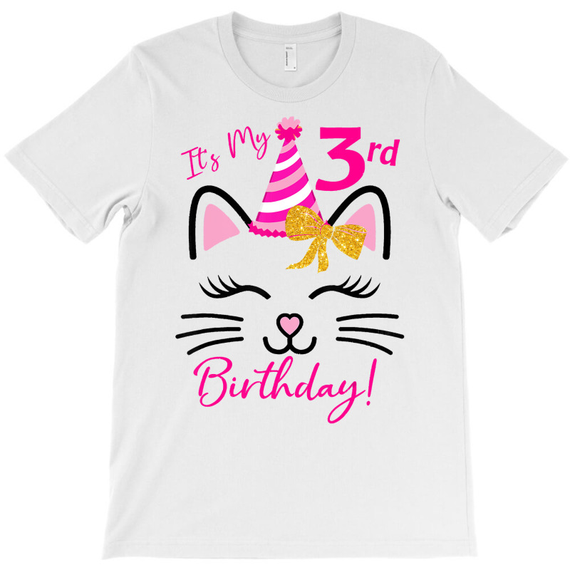 It's My 3rd Birthday Girl Funny Cat Birthday 3 Yea T-shirt | Artistshot