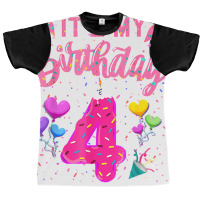 It's My 4th Birthday Doughnut Happy 4 Years Old Gi Graphic T-shirt | Artistshot