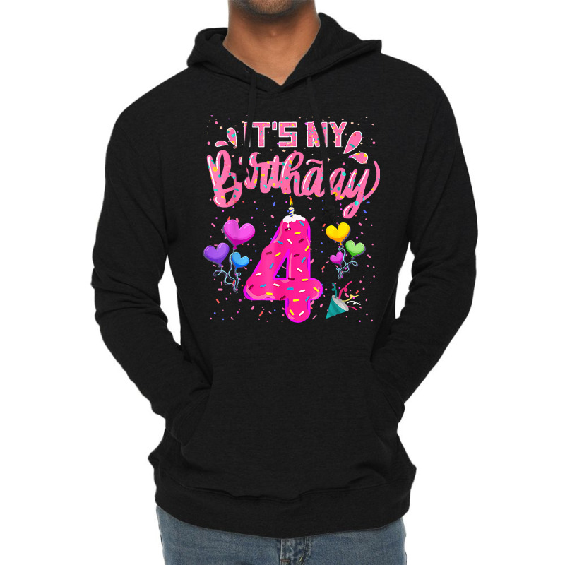 It's My 4th Birthday Doughnut Happy 4 Years Old Gi Lightweight Hoodie | Artistshot