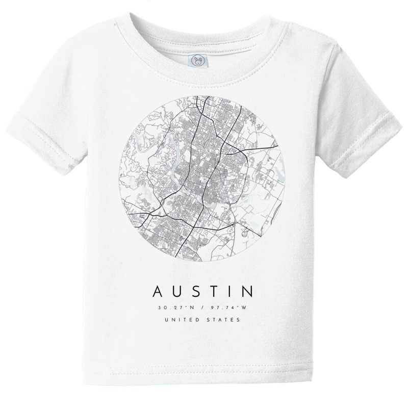 Austin Texas Coordinates Map Hometown Sweatshirt Baby Tee | Artistshot