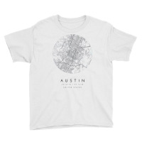 Austin Texas Coordinates Map Hometown Sweatshirt Youth Tee | Artistshot