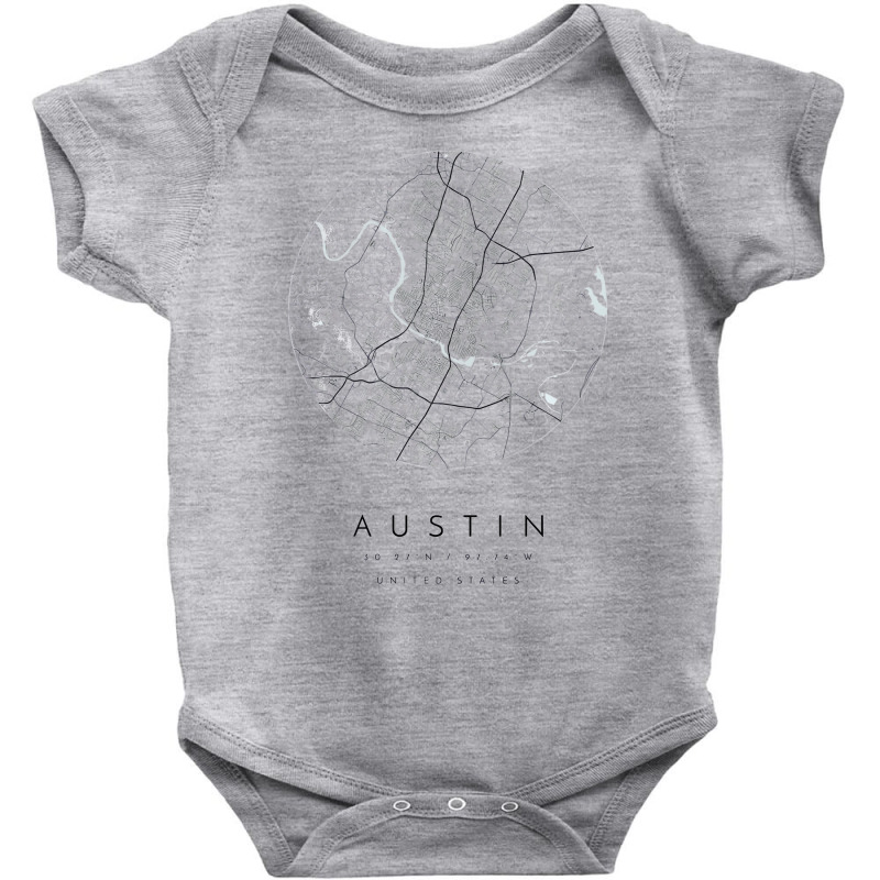 Austin Texas Coordinates Map Hometown Sweatshirt Baby Bodysuit | Artistshot