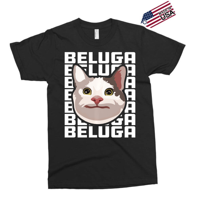 Beluga Cat Meme Funny Smile Be Polite Cat Text Rep Exclusive T-shirt | Artistshot