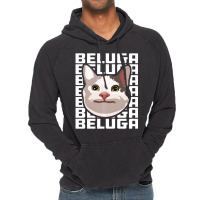 Beluga Cat Meme Funny Smile Be Polite Cat Text Rep Vintage Hoodie | Artistshot