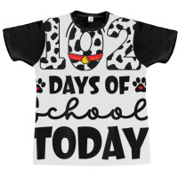 Cute Dalmatian 102 Days Of School Today Dog Lover Graphic T-shirt | Artistshot