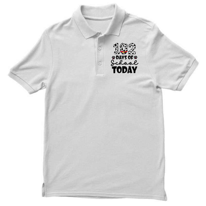 Cute Dalmatian 102 Days Of School Today Dog Lover Men's Polo Shirt | Artistshot