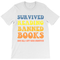 Mens I Survived Reading Banned Books Reader Bookwo T-shirt | Artistshot