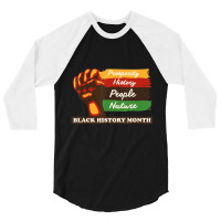 Black History Month African American Pride Fist Me 3/4 Sleeve Shirt | Artistshot