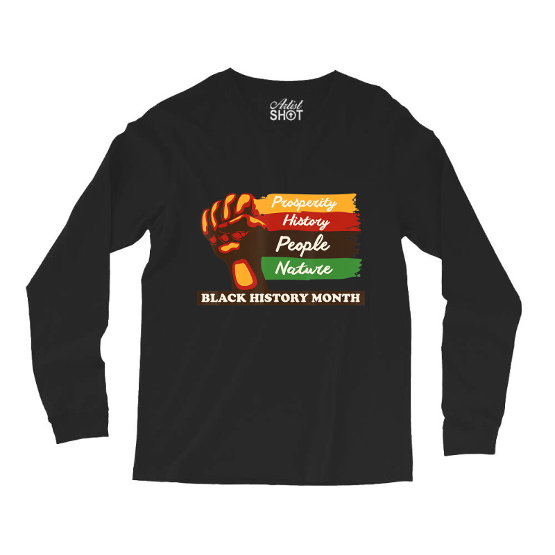 Black History Month African American Pride Fist Me Long Sleeve Shirts | Artistshot