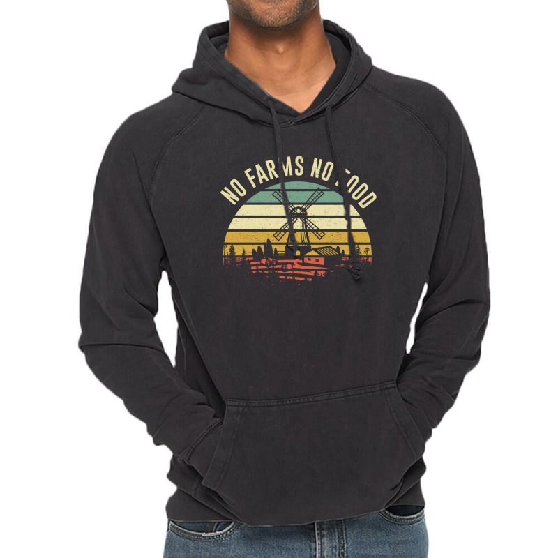 No Farms Food Farmer Pride Saying Hanes Tagless Te Vintage Hoodie by David_True | Artistshot