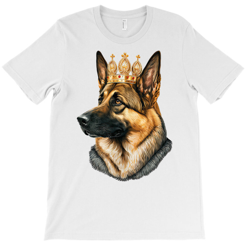 Funny German Shepherd Dog With Golden Crown T Shir T-shirt | Artistshot