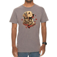 Funny Golden Retriever Dog Valentine Day T Shirt Vintage T-shirt | Artistshot