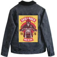 Skull Rider Ride Or Die Unisex Sherpa-lined Denim Jacket | Artistshot