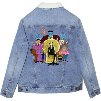 The Adams Family Cartoon Hb Unisex Sherpa-lined Denim Jacket | Artistshot