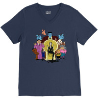 The Adams Family Cartoon Hb V-neck Tee | Artistshot