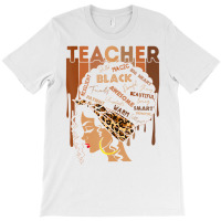 Black Woman Teacher Afro Retro Black History Month T-shirt | Artistshot