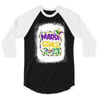 Bleached Mardi Gras 2023 Jester Outfit Kids Girl B 3/4 Sleeve Shirt | Artistshot