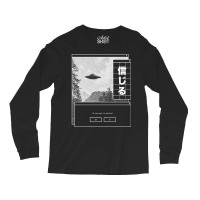 Ufo Vaporwave Aesthetic  Japanese 80s Synthwave  J Long Sleeve Shirts | Artistshot