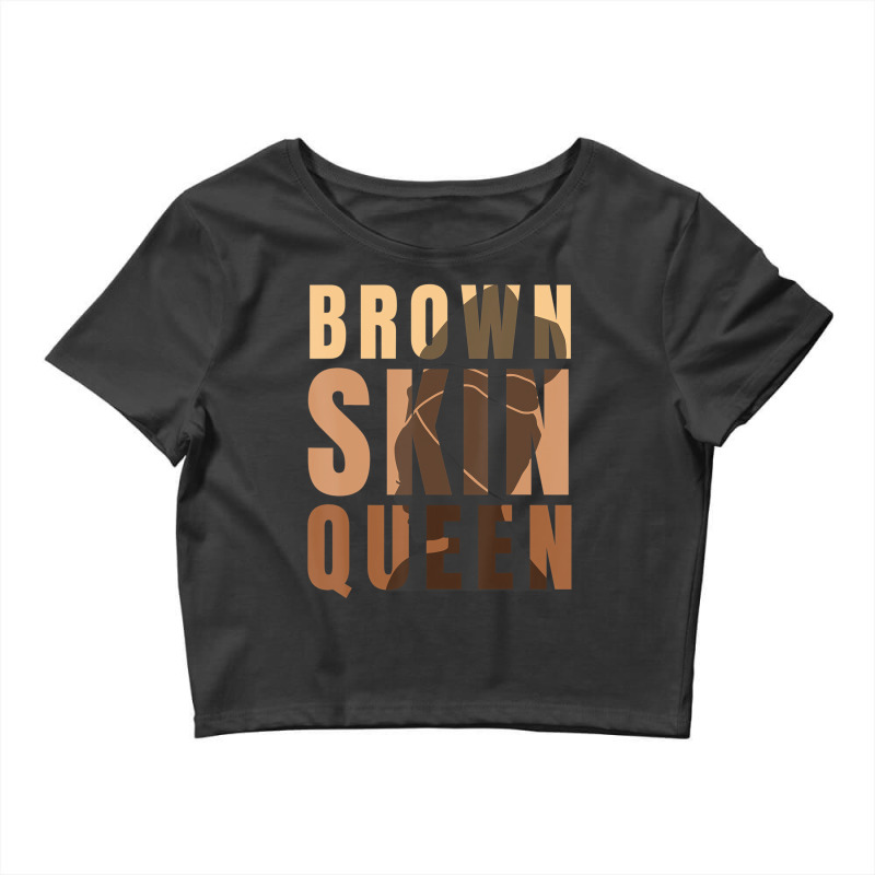 Black Melanin Queen Brown Skin Girl Juneteenth 202 Crop Top | Artistshot