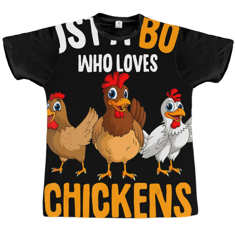 Just A Boy Who Loves Chickens Kids Boys Chicken T Graphic T-shirt by tahon | Artistshot