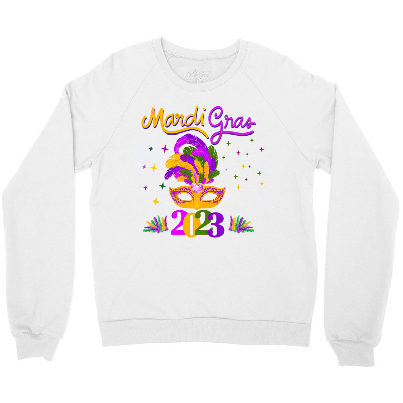 Mardi Gras 2023 Costume With Mask Sweatshirt Crewneck Sweatshirt | Artistshot