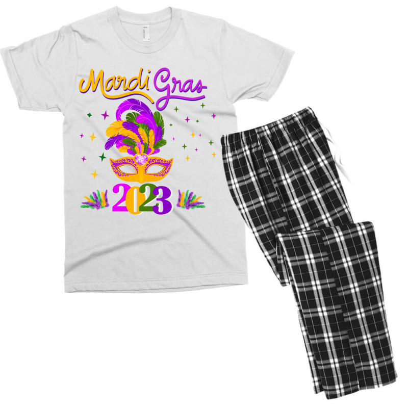 Mardi Gras 2023 Costume With Mask Sweatshirt Men's T-shirt Pajama Set | Artistshot