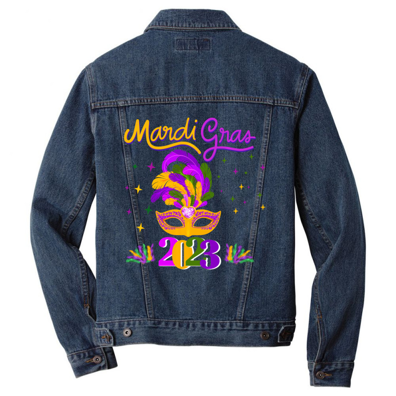 Mardi Gras 2023 Costume With Mask Sweatshirt Men Denim Jacket | Artistshot